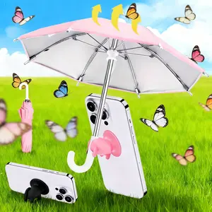 【S2】Phone Umbrella Portable Easy Use with Pig Stand