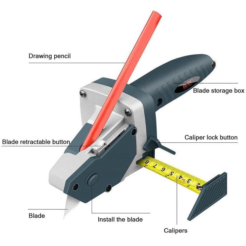 Dealsforyoudays Wood/Plaster Hand Cutter - Compact Drywall Work Tool with Clean Chip-Free Precise Cuts, Anti-Slip Grip, Labor-Saving Operation, Precise Positioning, Portable Design for Home DIY Projects, Cutter + Blade