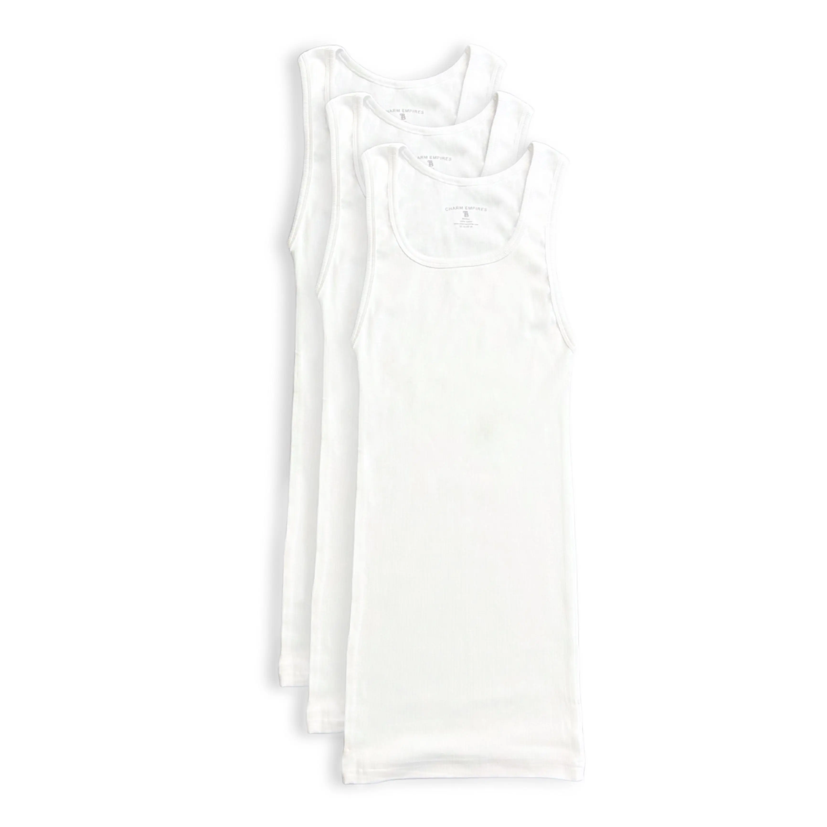 TRAILBLAZER Men’s Premium Ribbed Tank Top 3-Pack Slim Fit Soft Classic Breathable