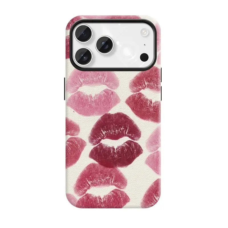 Lip Print Kiss Case for Girls Shockproof Protective Phone Case For iphone 17 pro case iphone 16 pro max case 15 14 13 12 11 & Samsung S25 S24 S23 Ultra Fe