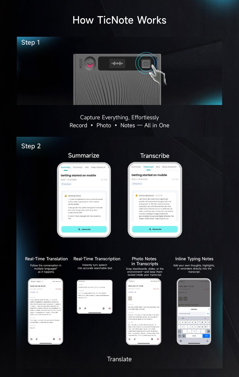 Mobvoi TicNote Agentic AI Notetaker Translator Voice Recorder 64GB Memory Note Recorder 120+ languages with Speaker ID Real-time Transcription and Translation AI Podcast Deep Research Content Creation for Phone Call Lectures Meetings Interviews Mobvoi TicNote Agentic AI Notetaker Translator Voice Recorder 64GB Memory Note Recorder 120+ languages with Speaker ID Real-time Transcription and Translation AI Podcast Deep Research Content Creation for Phone Call Lectures Meetings Interviews