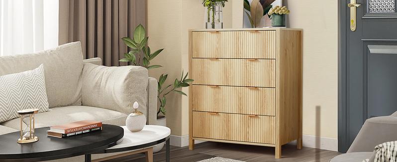 Giratree 4 5 Drawer Dressers for Bedroom, Modern Closet Chest of Drawers with Waveform Fluted Panel, Large Wood Storage Dresser Organizer for Nursery Bedroom Living Room Hallway Closet Giratree 4 5 Drawer Dressers for Bedroom, Modern Closet Chest of Drawers with Waveform Fluted Panel, Large Wood Storage Dresser Organizer for Nursery Bedroom Living Room Hallway Closet