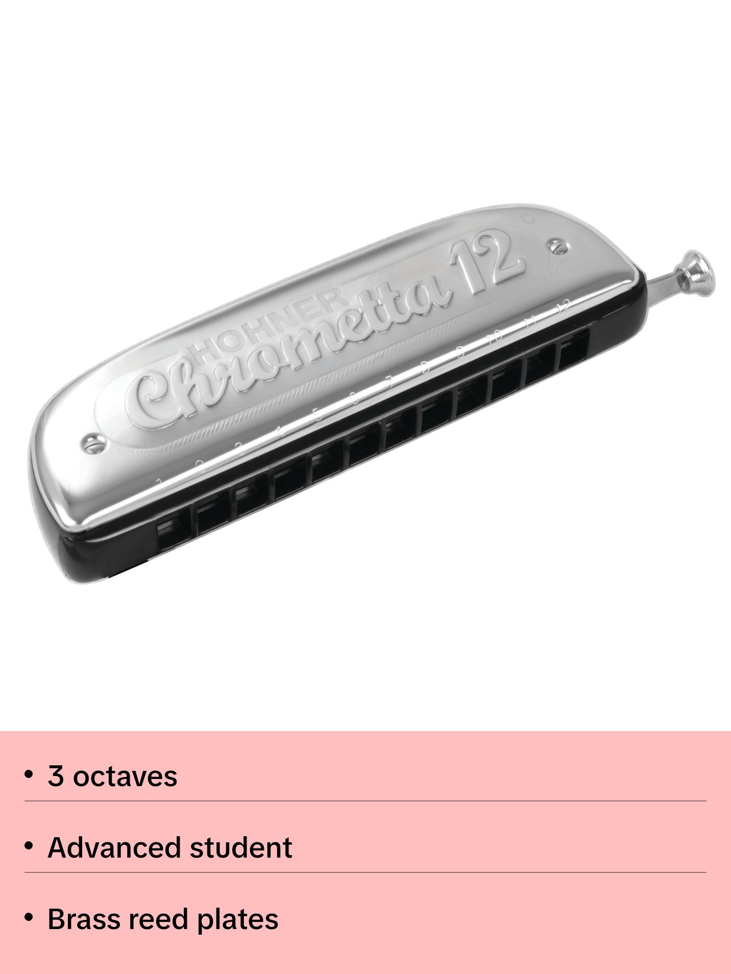 Hohner 255G Chrometta 12 Chromatic Harmonica Key G