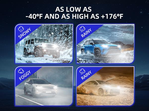 AUTOONE H13/9008  LED Headlight High Low Beam Bulb 35000LM 900% Brighter with Turbofan for 6000K Xenon White Non-polarity Canbus Ready Plug and Play Pack of 2