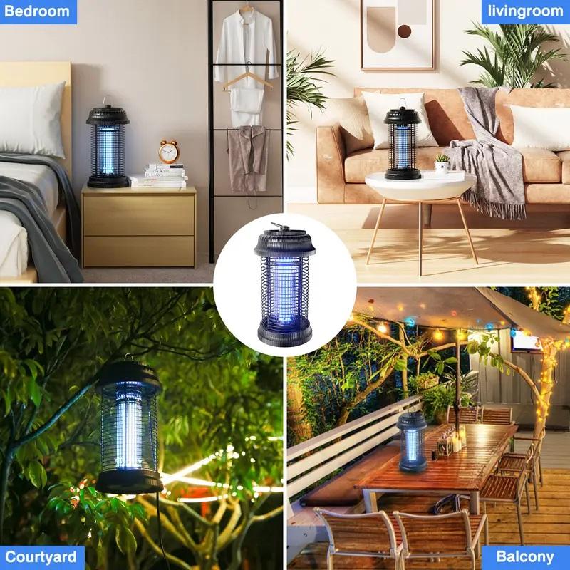 Electronic Mosquito Killer,4500V Ultraviolet Bug Zapper,Straight-in Mosquito Collector, Hanging Rings At The Top, Detachable Cleaning At The Bottom,Safe for Kids/Pets,Perfect for Indoor&Outdoor Use