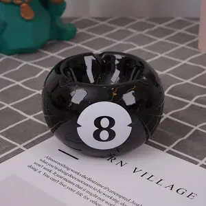 Modern Ceramic Billiard Ball Design Ashtray,Durable Ceramic Material,Ashtray & Decoration in One For Home Livingroom,