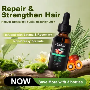 Tgideas Rosemary & Batana Oil -Blended with Jojoba & Argan Oil-Organic Essential Oil forHair Haircare Daily Repairing Restore Moisture Vitamins Batan Hair Oil Repairs chemically treated hair, restoring shine and vitality.