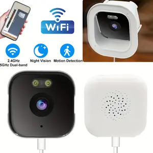 Window Security Camera , Indoor WiFi Cameras 2.4GHz/5GHz with Colorvue AI Color Night Vision, Motion & Person Detection with Auto-Focus , Easy Installation, 24/7 Recording Works