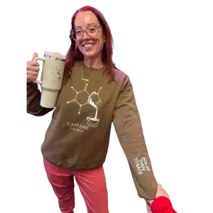 Enerjava Sweatshirt with Caffeine Molecule Design