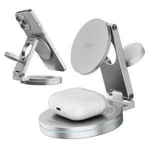 GEARit 3-in-1 15W MagSafe Wireless Charger Station Charging Magnetic