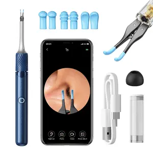 2026 Upgrade Silicone Ear Wax Removal Kit with 12 MP HD Camera, Portable 360° Wide-Angle Ear Cleaner, Type-C Rechargeable, Waterproof Endoscope for iOS & Android, Earwax Remover for Adults