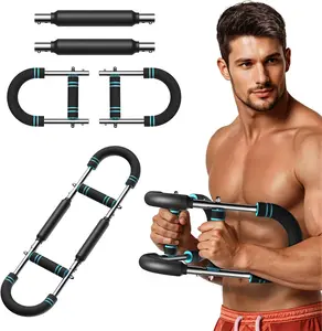 Arm Trainer, Adjustable Power Twister Bar, Chest Workout Equipment for Men, Portable Upper Body Workout Machine, Detachable Spring Resistance Home Fitness Equipment Merach