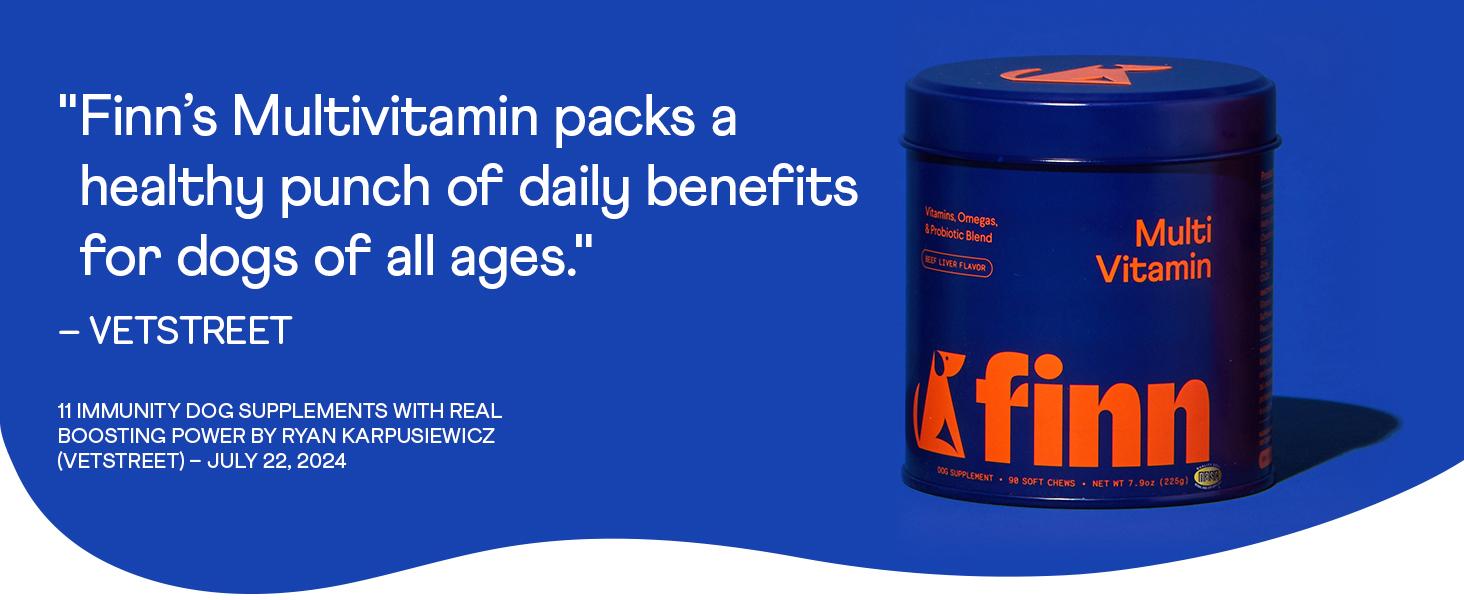 FINN Chill Pup Bundle - Calming, Stress Relief & Daily Wellness for Dogs - Calming Aid + Multivitamin Chews - 180 Soft Chews