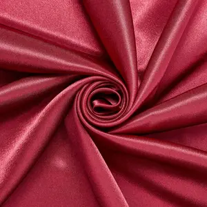 Solid Fabric—Burgundy—100% Polyester—Crepe Back Satin—Sold by the Yard