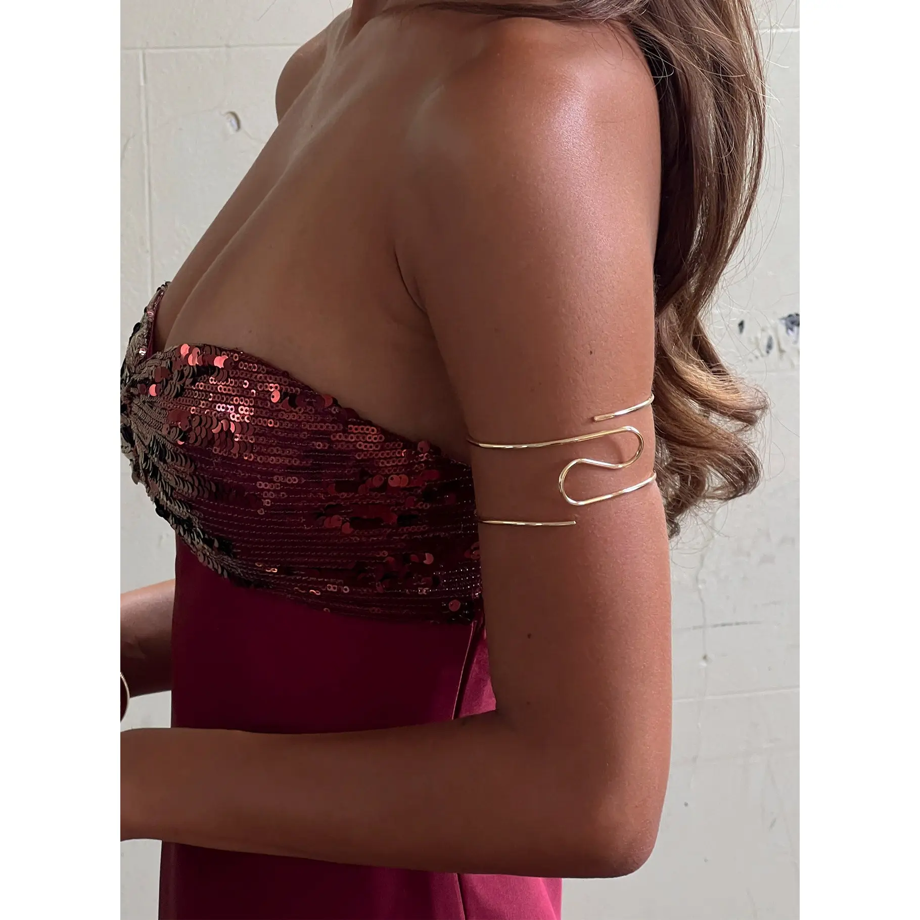 Tamsen Spiral Arm Cuff Gold