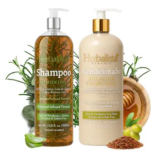 Herbalista Viral Herbal Hair Care2 Pack Bundle – Shampoo Minoxidil & Conditioner Set 1000ml (33.8 fl oz) Each – With Real Botanicals – Strengthens, Nourishes & Smooths – 100% Natural & Handcrafted