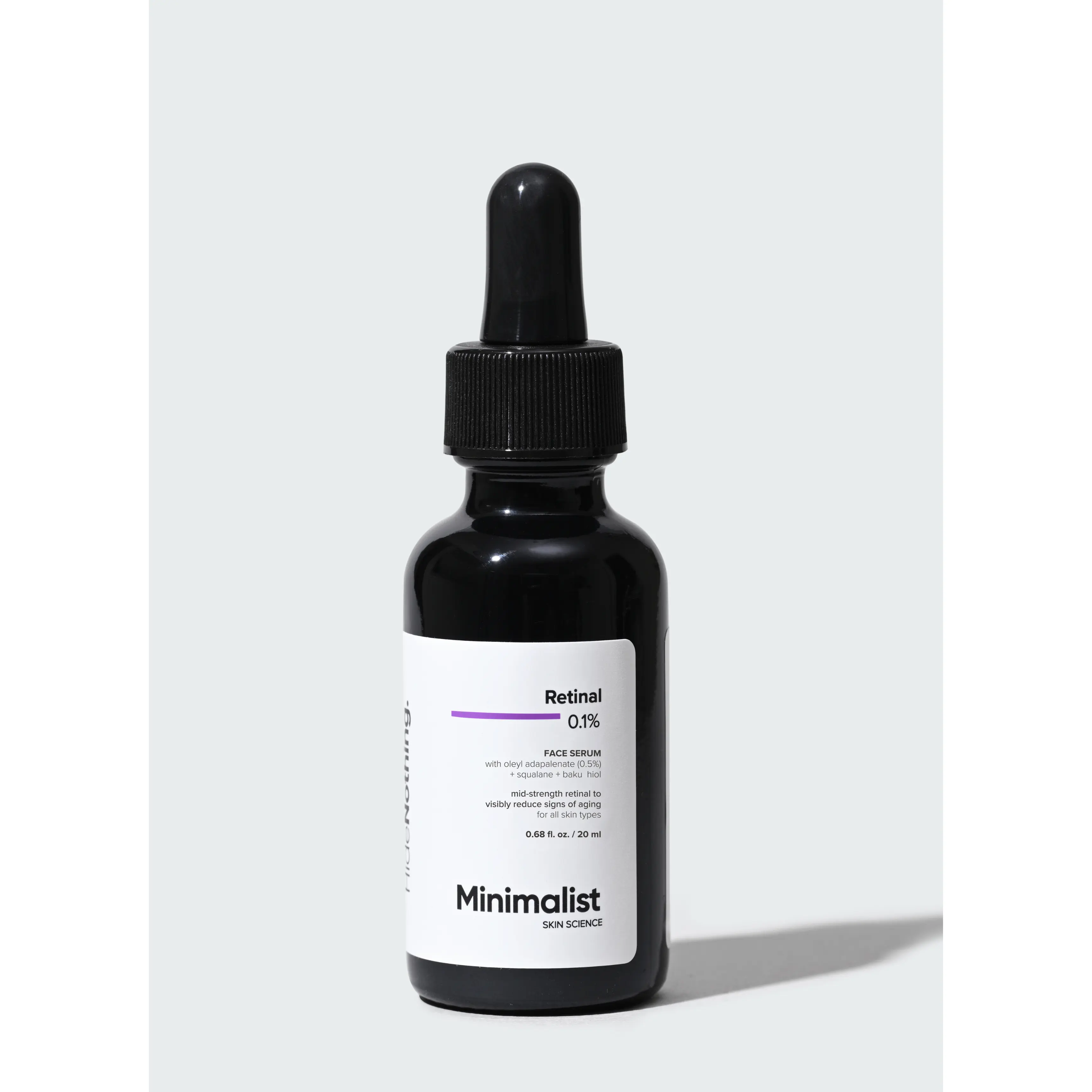 MINIMALIST Anti-Aging Serum with 0.1% Retinal & Bakuchiol, Gentle Face Treatment for Radiant Skin, Even Tone & Reduced Wrinkles, For All Skin Types, 20ml, Lightweight, Soft Skin