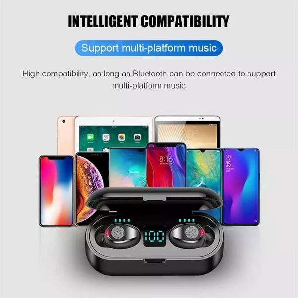 Bluetooth 5.0 Earphones Charging Case Earbuds for iPhone 15 14 13 12 Pro Max - Headphones Headset