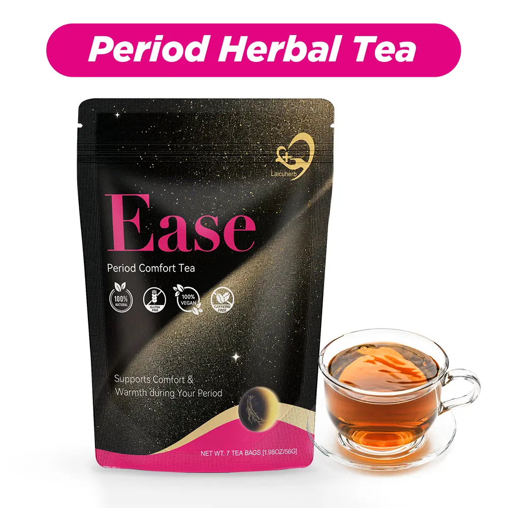 Laicuherb Period Comfort Herbal Supplement – Natural Ginger Root Herbal for Menstrual Detox, Hormone Balance & Ovary Uterus Support