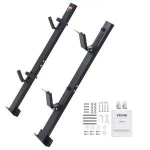 Father's Day Gift VEVOR Trimmer Rack, 2 Place Weeder Trimmer Rack, Trim Holder Trailer Rack Carrier with Zinc Alloy Password Lock, Mount On Landscape Truck Trailer Enclosed Trimmer Rack Weed Eater Racks, Pair