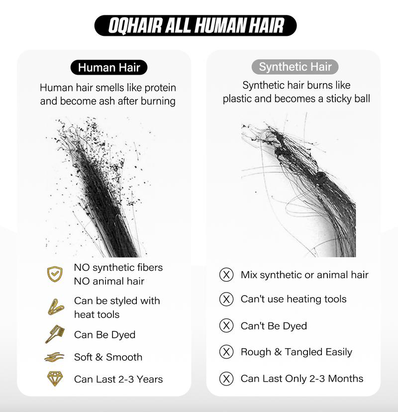 [Free Upgraded] OQ HAIR Wear And Go Glueless Wigs Pre Cut 7x5 HD Straight Lace Human Hair Wigs Pre Bleached Tiny Knots Beginner Friendly #TikTokShopBlackFriday