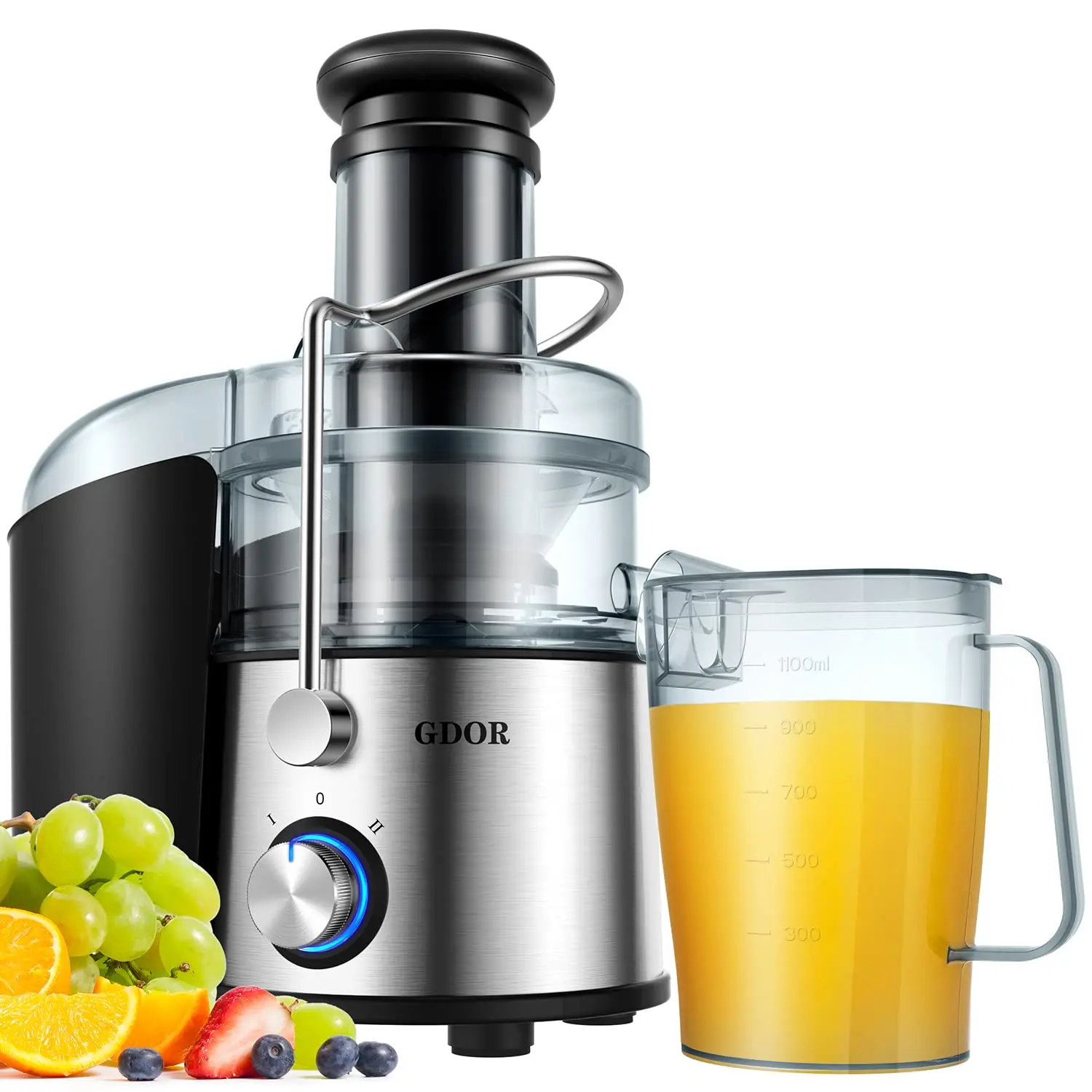 High-Power Compact 2-Speed Centrifugal Juicer Machine, 800/1200/1300W Motor, 2.5/3/3.2in Feed Chute, Titanium-Enhanced Cut Disc, Kitchen Accessory for Summer Use, 2-Speed Centrifugal Juicers, Compact Centrifugal Juicers,home essentials