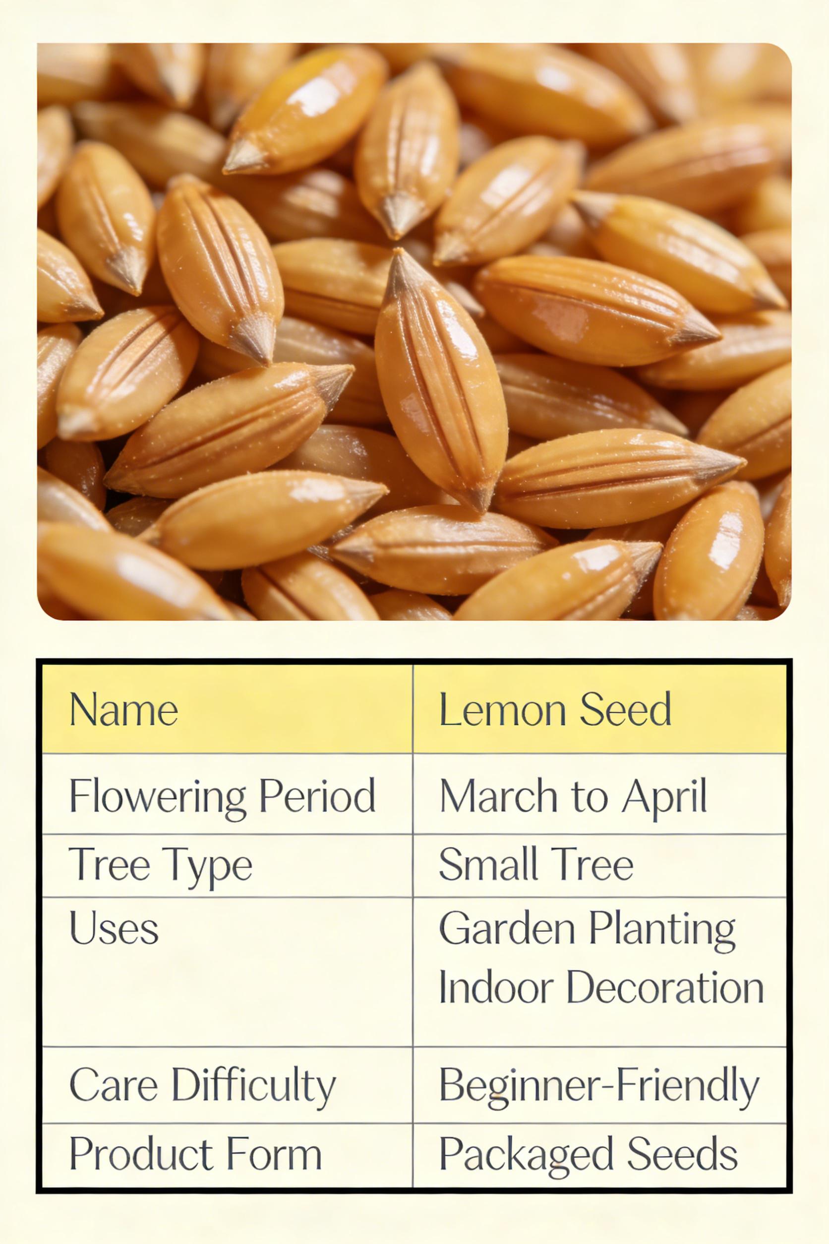 Lemon Fruit Tree Seeds | Seeds for Home Garden Planting | Suitable for Beginners and Garden Enthusiasts