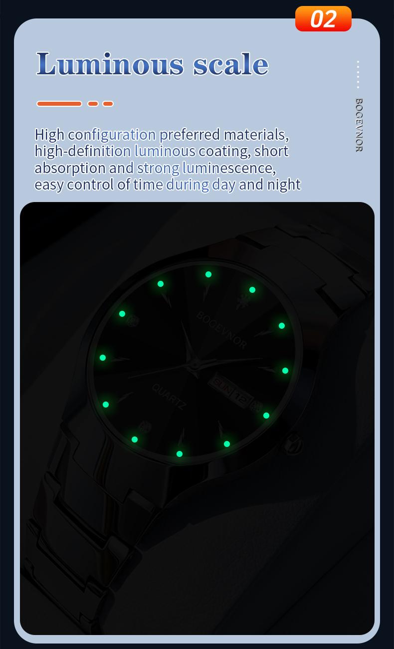 Men's casual and business round dial quartz watch, party fashion watch, daily clothing decoration, versatile trendy birthday gift watch