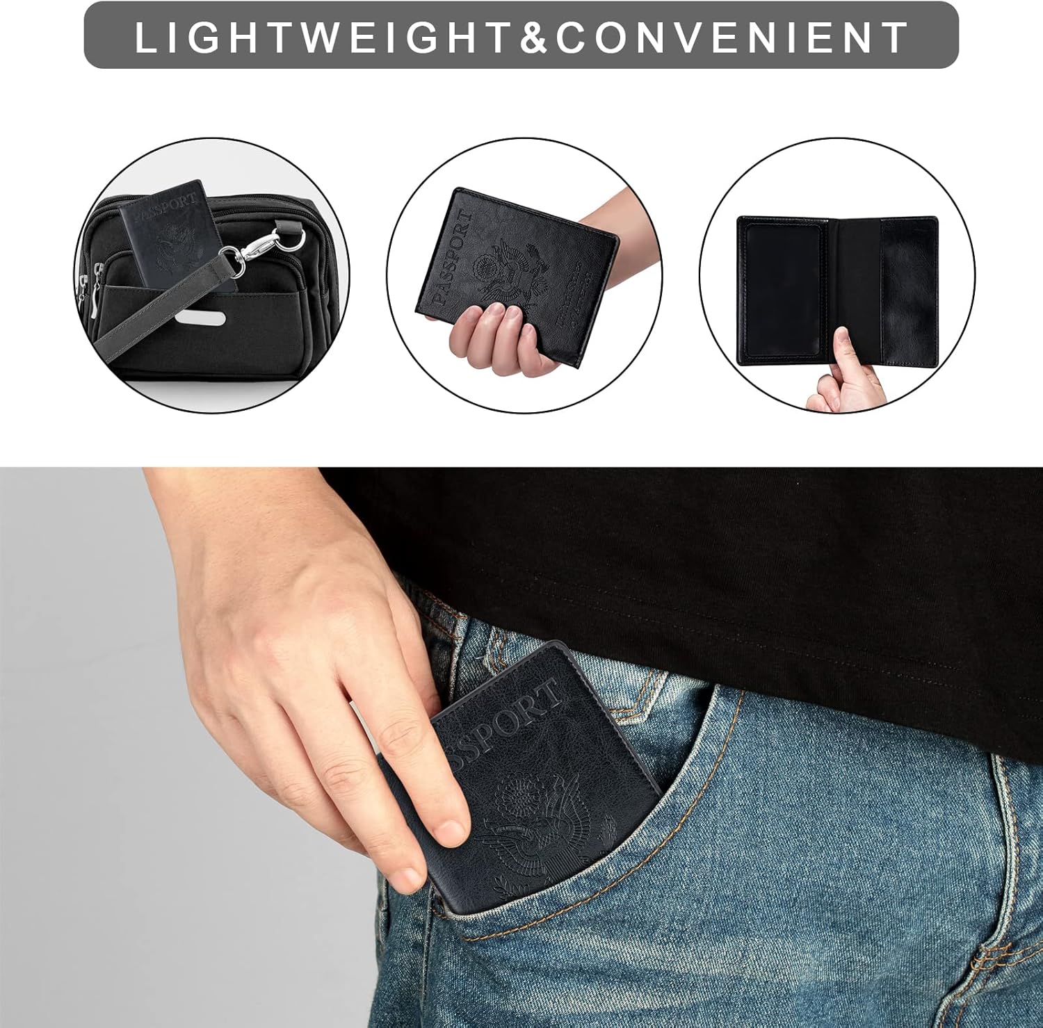 [New deal] 2 Pcs Passport holders，Ultra Slim passport wallet，PU Leather Passport Cover for Women and Men