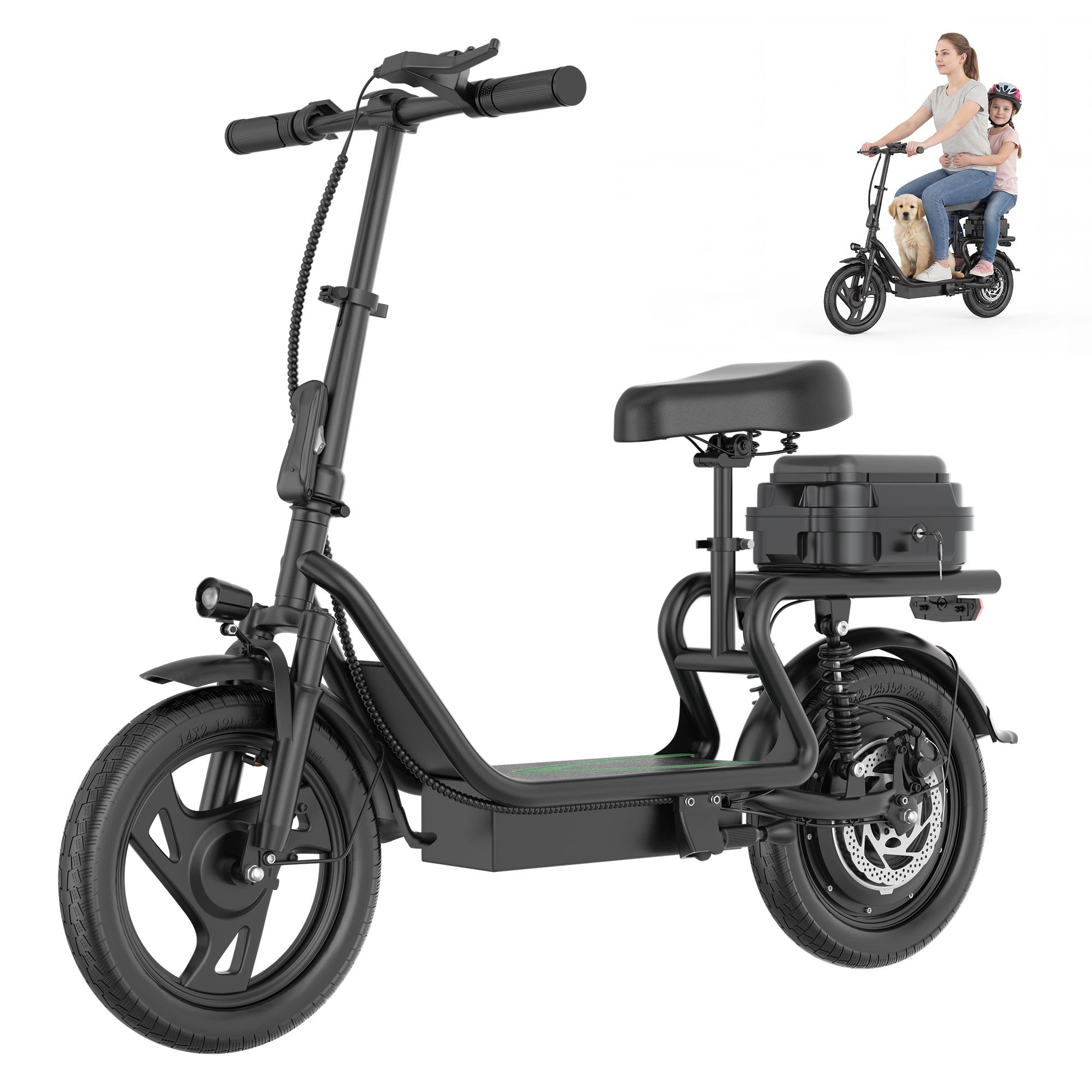 500W Electric Scooter with Seat & Storage – 22MPH, Foldable for Adults & Kids, Perfect for Family Rides ‍‍