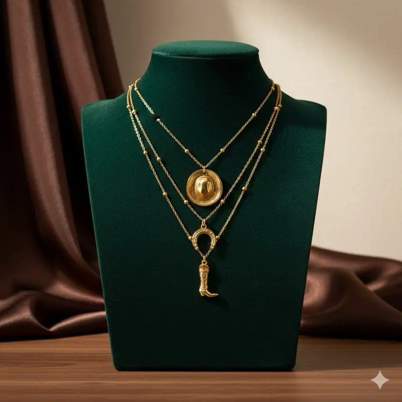 Country cowboy necklace set