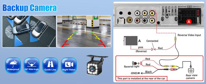 10.4 inch Single Din Car Stereo with Wireless Carplay Android Auto, 1080P IPS Detachable Touch Screen,5.2 Bluetooth, 12LED Backup Camera,FM Radio,USB/AUX,Mirror Link,SWC