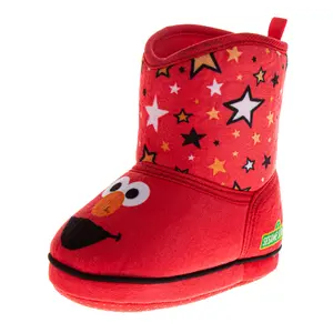 Sesame Street Elmo and Cookie Kids' Boots  Warm, Fuzzy, and Fun SlipOn Styles (Toddler)