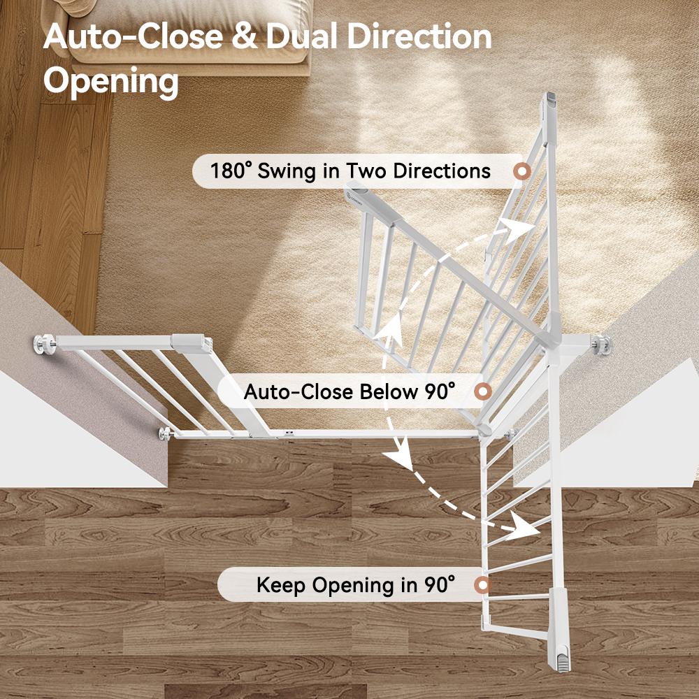COMOMY 30/36" Extra Tall Baby Gate for Stairs Doorways, Fits Openings 29.5" to 48.8" Wide, Auto Close Extra Wide Dog Gate for House, Pressure Mounted Easy Walk Through Pet Gate with Door, dealsforyou, summerwins, restock, dealsforyoudays, DFYD COMOMY 30/36" Extra Tall Baby Gate for Stairs Doorways, Fits Openings 29.5" to 48.8" Wide, Auto Close Extra Wide Dog Gate for House, Pressure Mounted Easy Walk Through Pet Gate with Door, dealsforyou, summerwins, restock, dealsforyoudays, DFYD
