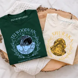 Blossom Of The White Night Manhwa BWT Shirt Tei Woodvan Shuram T-shirt 100% Cotton Fabric Gift For Fan