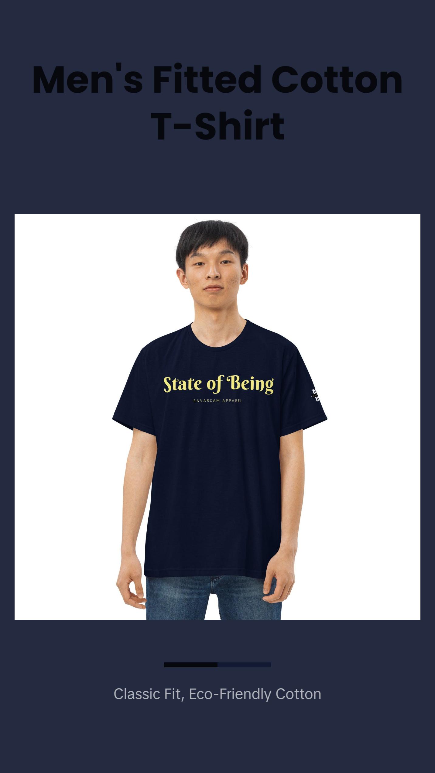 State of Being. Men's fitted straight cut t-shirt
