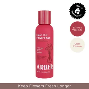 Arber Fresh Cut Flower Food – Liquid Floral Care Concentrate for Cut Flowers, Individual Flower Care Formula Designed for Vase Use, Routine Water Changes, and Everyday At-Home Floral Care