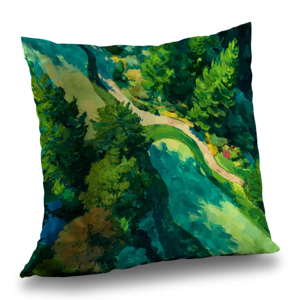 MWW C1PT2626GJQRZG Nature-Inspired 26 x 26 in. Polyester Twill Throw Pillow with Insert - Office Textile Decor