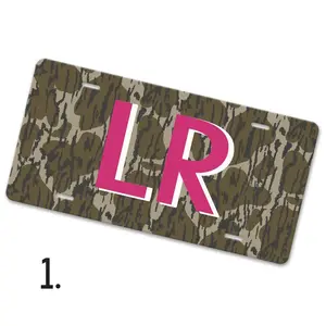 Personalized Camo License Plate Car Tag - Name or Initials