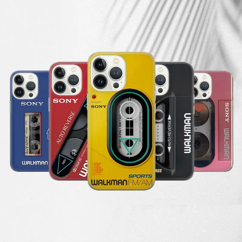 Retro Walkman Phone Case – Vintage Cassette Design for iPhone