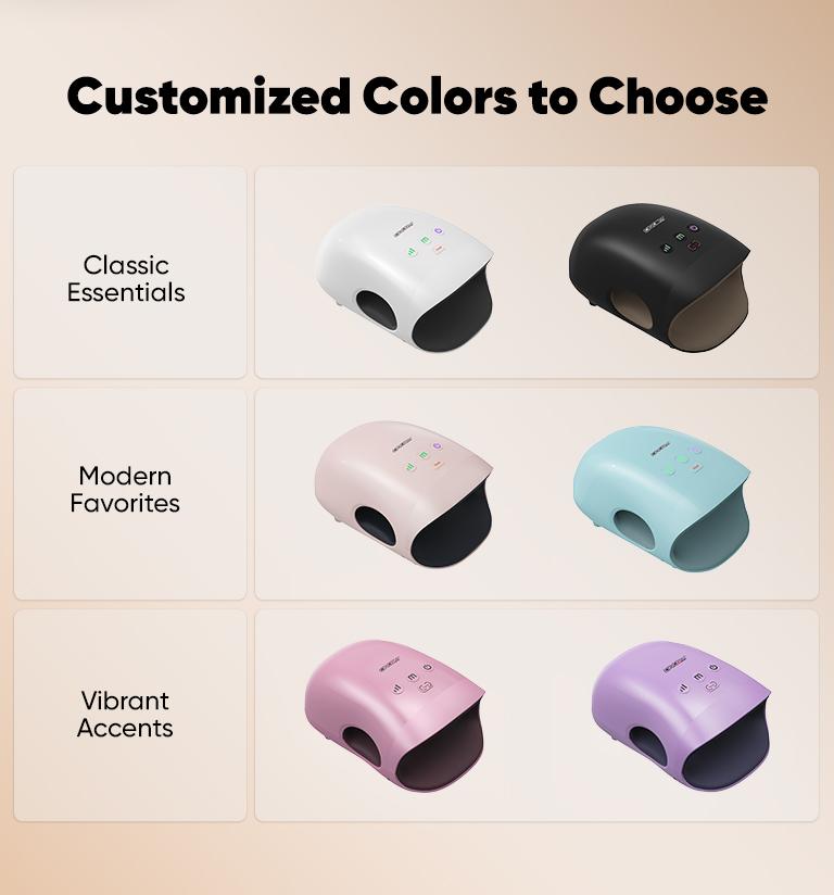 CINCOM Portable Hand Massager, Cordless, Advanced Airwave Technology, Customized Mode & Heating Function, Long-Lasting Battery Life, Auto-Off Feature, Perfect for Daily Relaxation, Comfort, White, Ideal Gift for Christmas & Birthday,dorm essentials,sohoch