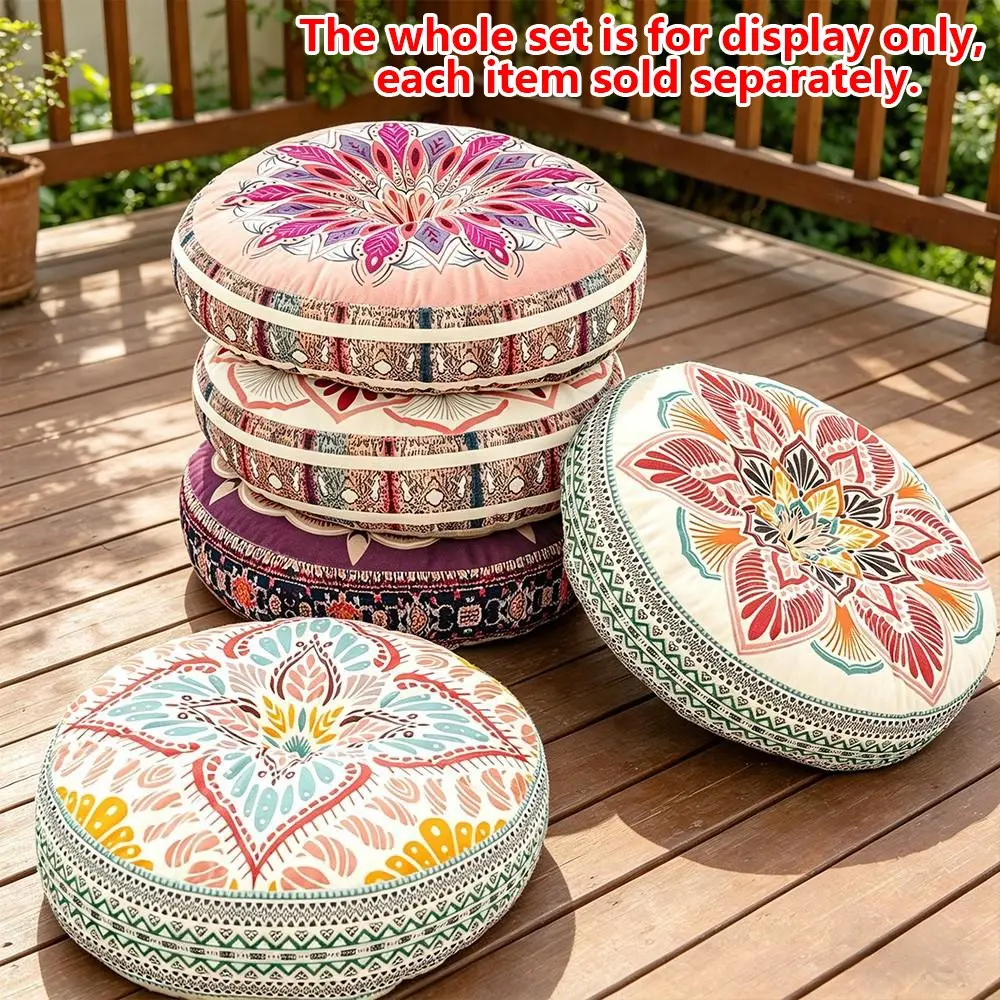 Modern Simple Round Cushion Pad, Washable Circle Cushion, Breathable and Skin-Friendly, Durable and Easy to Clean, Suitable for Sofa, Balcony, Tatami, All Seasons, Washable Cushions
