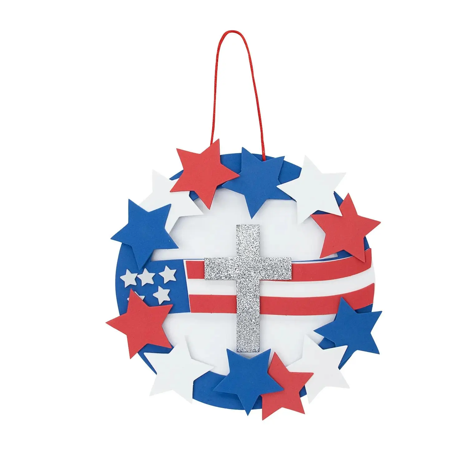 Religious Patriotic Wreath Craft Kit - Makes 12