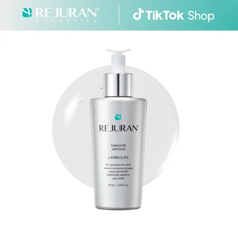 REJURAN Turnover Ampoule, c-PDRN - Anti-Aging Face Serum for Firmness, Radiance, and Youthful Skin. Larger Size for Extended Use (1.69 fl oz), Korean Skin Care.