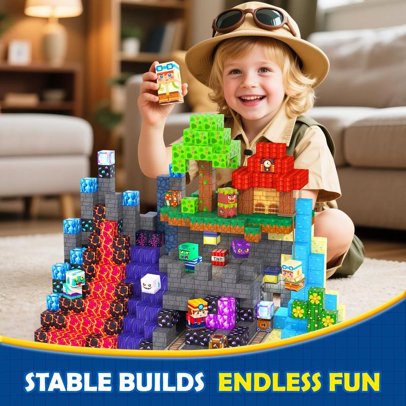 200PCS Magnetic Blocks with Drawstring Bag STEM Educational Sensory Toys Mine Magnet World Birthday Couple Christmas Gifts200PCS Magnetic Blocks with Drawstring Bag STEM Educational Sensory Toys Mine Magnet World Birthday Couple Gifts