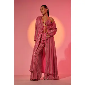 TAYLOR SEQUIN FRONT TIE DUSTER TAYLOR SEQUIN FRONT TIE DUSTER