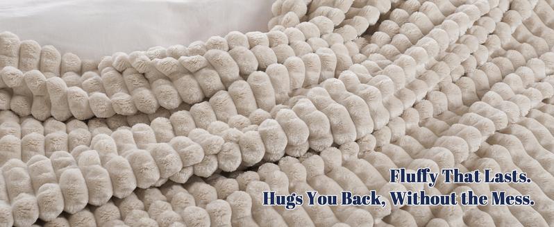 PHF Luxury Soft Fleece Blanket, No Shed No Pilling, 380GSM Fluffy Cozy Blankets for Bed, Lightweight Warm Bedding for Home Decor, Ideal Gift for Women