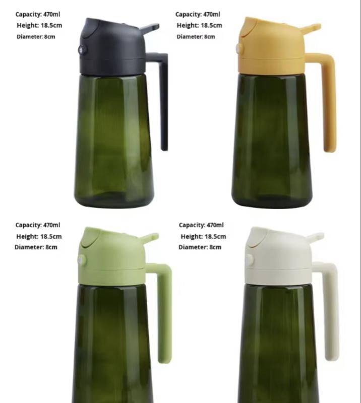 16 oz Glass Oil Spray & Pour Bottle 2 Pack – Precision Meets Style