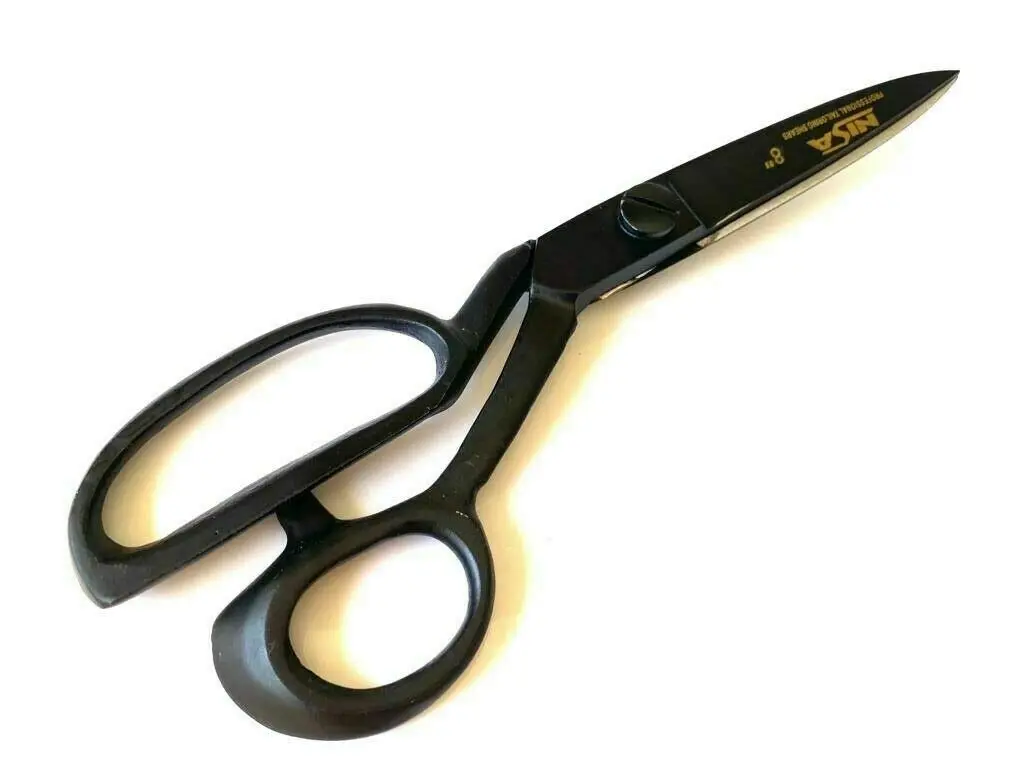 Stainless Steel Heavy Duty Black 8" Dress Making Tailor Scissors for Fabric Cutting and Sewing