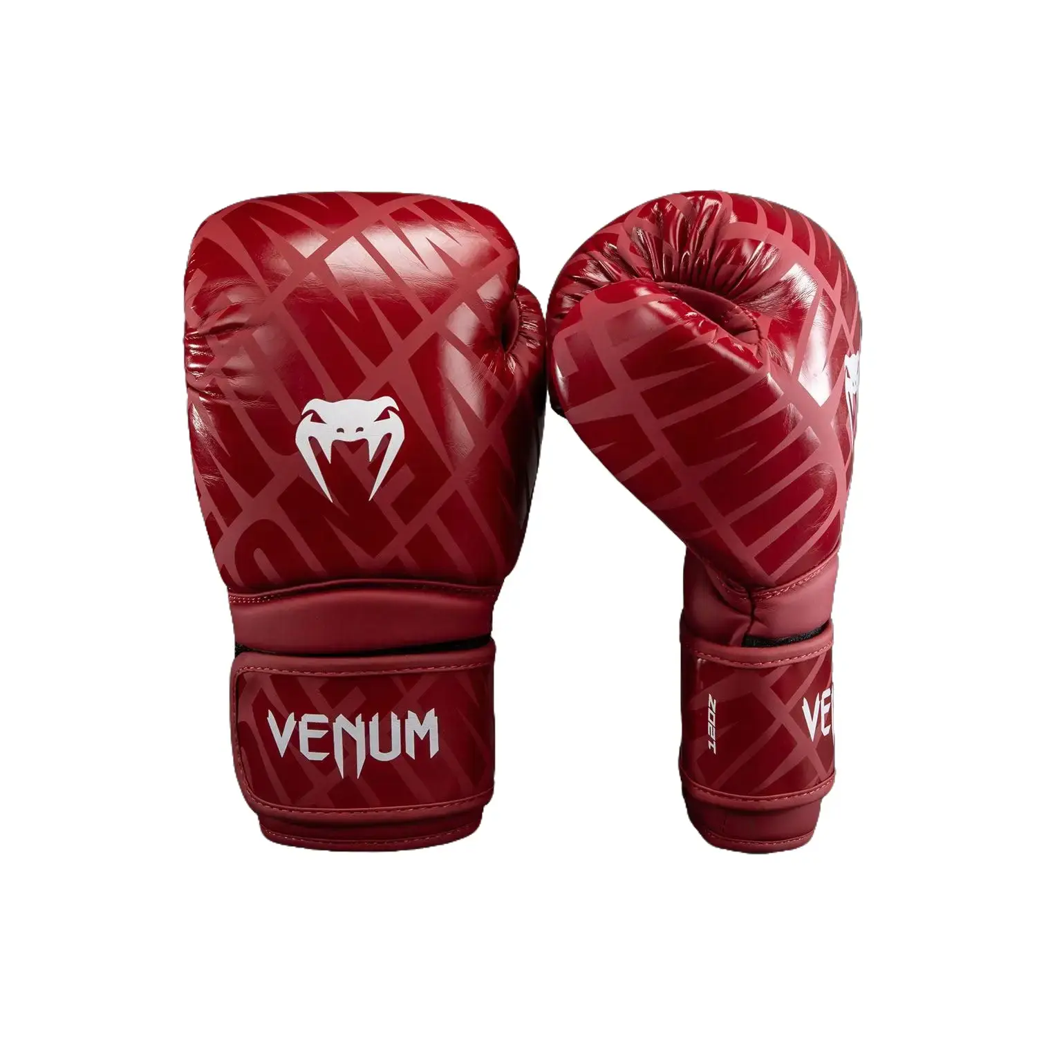Venum Contender 1.5XT Boxing Gloves - Beginners' Punching Gloves for Entry-Level Training, Heavy Bag Use, Multi-Density Impact-Absorb Foam, Tailored Wrist Support, Hook-Closure, Glossy Burgundy Semi-Leather